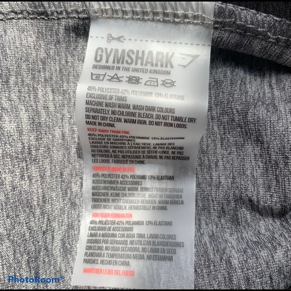 Gym Shark Ark Jersey Charcoal Marl Leggings - Picture 10 of 11